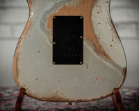Fender '57 HSS Strat Super Heavy Relic Inca Silver/Silver Sparkle #R147023