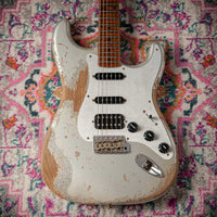 Fender '57 HSS Strat Super Heavy Relic Inca Silver/Silver Sparkle #R147023