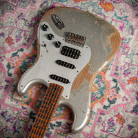 Fender '57 HSS Strat Super Heavy Relic Inca Silver/Silver Sparkle #R147023