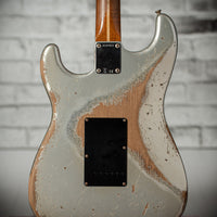 Fender '57 HSS Strat Super Heavy Relic Inca Silver/Silver Sparkle #R147023