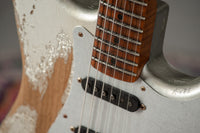 Fender '57 HSS Strat Super Heavy Relic Inca Silver/Silver Sparkle #R147023