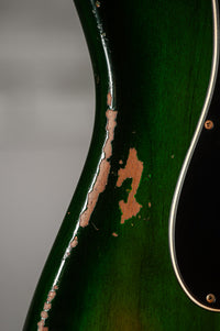 Fender '57 Heavy Relic Strat HSS HW PUP EVH Bridge Roasted Body/Flame Neck Green Burst SN# R135699