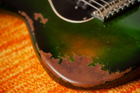 Fender '57 Heavy Relic Strat HSS HW PUP EVH Bridge Roasted Body/Flame Neck Green Burst SN# R135699