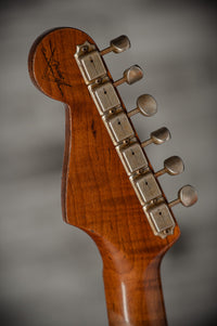 Fender '57 Heavy Relic Strat HSS HW PUP EVH Bridge Roasted Body/Flame Neck Green Burst SN# R135699
