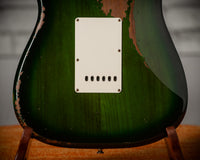 Fender '57 Heavy Relic Strat HSS HW PUP EVH Bridge Roasted Body/Flame Neck Green Burst SN# R135699