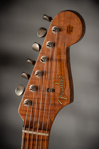 Fender '57 Heavy Relic Strat HSS HW PUP EVH Bridge Roasted Body/Flame Neck Green Burst SN# R135699