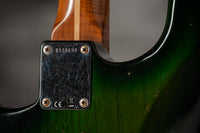 Fender '57 Heavy Relic Strat HSS HW PUP EVH Bridge Roasted Body/Flame Neck Green Burst SN# R135699