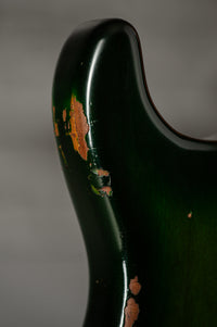 Fender '57 Heavy Relic Strat HSS HW PUP EVH Bridge Roasted Body/Flame Neck Green Burst SN# R135699