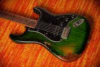 Fender '57 Heavy Relic Strat HSS HW PUP EVH Bridge Roasted Body/Flame Neck Green Burst SN# R135699