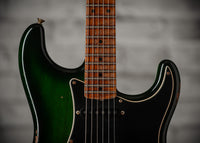 Fender '57 Heavy Relic Strat HSS HW PUP EVH Bridge Roasted Body/Flame Neck Green Burst SN# R135699