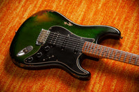 Fender '57 Heavy Relic Strat HSS HW PUP EVH Bridge Roasted Body/Flame Neck Green Burst SN# R135699