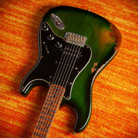 Fender '57 Heavy Relic Strat HSS HW PUP EVH Bridge Roasted Body/Flame Neck Green Burst SN# R135699