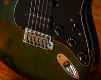 Fender '57 Heavy Relic Strat HSS HW PUP EVH Bridge Roasted Body/Flame Neck Green Burst SN# R135699