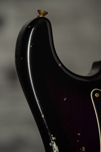 Fender '57 Heavy Relic Strat HSS HW PUP EVH Bridge Roasted Body/Flame Neck Purple Night SN# R133674