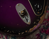 Fender '57 Heavy Relic Strat HSS HW PUP EVH Bridge Roasted Body/Flame Neck Purple Night SN# R133674