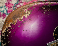 Fender '57 Heavy Relic Strat HSS HW PUP EVH Bridge Roasted Body/Flame Neck Purple Night SN# R133674