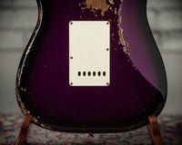 Fender '57 Heavy Relic Strat HSS HW PUP EVH Bridge Roasted Body/Flame Neck Purple Night SN# R133674