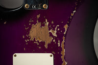 Fender '57 Heavy Relic Strat HSS HW PUP EVH Bridge Roasted Body/Flame Neck Purple Night SN# R133674