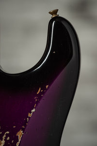 Fender '57 Heavy Relic Strat HSS HW PUP EVH Bridge Roasted Body/Flame Neck Purple Night SN# R133674