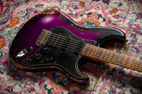Fender '57 Heavy Relic Strat HSS HW PUP EVH Bridge Roasted Body/Flame Neck Purple Night SN# R133674