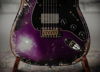 Fender '57 Super Heavy Relic Stratocaster  HSS Black Purple Burst Throbak #R148029