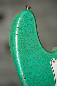 Fender '59 P-Bass Heavy Relic Handwound Pickups Aged Seafoam Green/Faded Tahitian Coral SN# R135750
