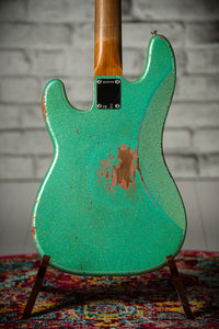 Fender '59 P-Bass Heavy Relic Handwound Pickups Aged Seafoam Green/Faded Tahitian Coral SN# R135750