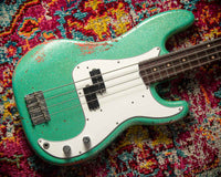 Fender '59 P-Bass Heavy Relic Handwound Pickups Aged Seafoam Green/Faded Tahitian Coral SN# R135750