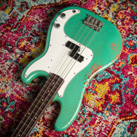 Fender '59 P-Bass Heavy Relic Handwound Pickups Aged Seafoam Green/Faded Tahitian Coral SN# R135750