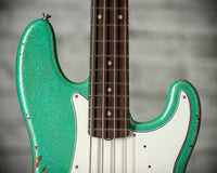 Fender '59 P-Bass Heavy Relic Handwound Pickups Aged Seafoam Green/Faded Tahitian Coral SN# R135750