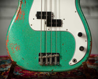 Fender '59 P-Bass Heavy Relic Handwound Pickups Aged Seafoam Green/Faded Tahitian Coral SN# R135750