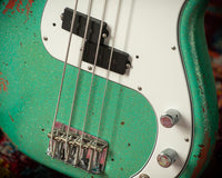 Fender '59 P-Bass Heavy Relic Handwound Pickups Aged Seafoam Green/Faded Tahitian Coral SN# R135750