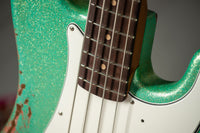 Fender '59 P-Bass Heavy Relic Handwound Pickups Aged Seafoam Green/Faded Tahitian Coral SN# R135750