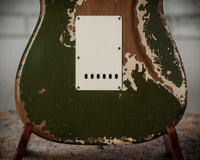 Fender '59 Super Heavy Relic Stratocaster Dirty Olive Drab w/ Competition Stripe #R143399 USED