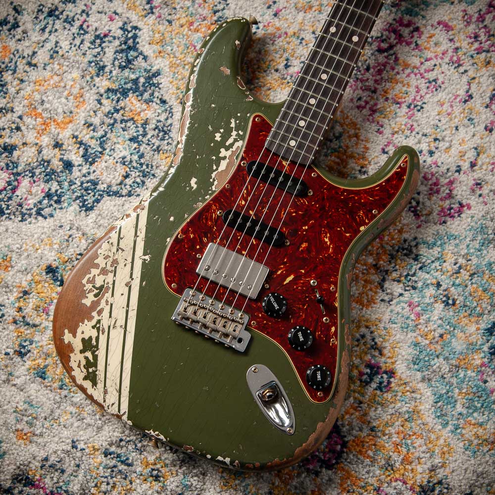 Fender '59 Super Heavy Relic Stratocaster Dirty Olive Drab w/ Competition Stripe #R143399 USED
