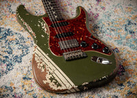 Fender '59 Super Heavy Relic Stratocaster Dirty Olive Drab w/ Competition Stripe #R143399 USED