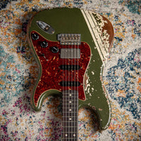 Fender '59 Super Heavy Relic Stratocaster Dirty Olive Drab w/ Competition Stripe #R143399 USED