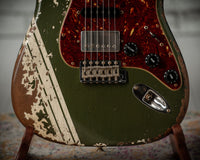 Fender '59 Super Heavy Relic Stratocaster Dirty Olive Drab w/ Competition Stripe #R143399 USED