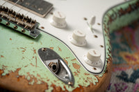 Fender '59 Super Heavy Relic Strat Super Faded Aged Surf Green over 3 Tone Sunburst Throbak SLE101+ #R148870
