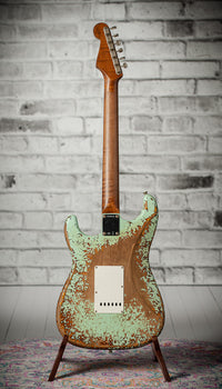 Fender '59 Super Heavy Relic Strat Super Faded Aged Surf Green over 3 Tone Sunburst Throbak SLE101+ #R148870