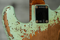 Fender '59 Super Heavy Relic Strat Super Faded Aged Surf Green over 3 Tone Sunburst Throbak SLE101+ #R148870
