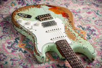Fender '59 Super Heavy Relic Strat Super Faded Aged Surf Green over 3 Tone Sunburst Throbak SLE101+ #R148870