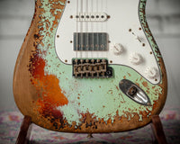 Fender '59 Super Heavy Relic Strat Super Faded Aged Surf Green over 3 Tone Sunburst Throbak SLE101+ #R148870