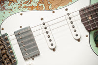 Fender '59 Super Heavy Relic Strat Super Faded Aged Surf Green over 3 Tone Sunburst Throbak SLE101+ #R148870