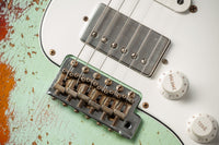 Fender '59 Super Heavy Relic Strat Super Faded Aged Surf Green over 3 Tone Sunburst Throbak SLE101+ #R148870