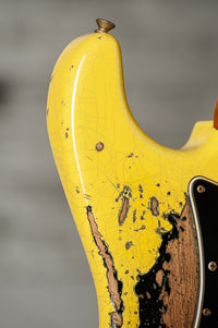Fender '59 Super Heavy Relic Stratocaster HSS Graffiti Yellow Black Competition Stripe #R144528