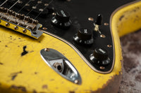 Fender '59 Super Heavy Relic Stratocaster HSS Graffiti Yellow Black Competition Stripe #R144528