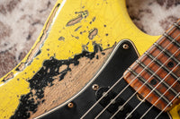 Fender '59 Super Heavy Relic Stratocaster HSS Graffiti Yellow Black Competition Stripe #R144528