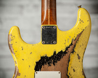 Fender '59 Super Heavy Relic Stratocaster HSS Graffiti Yellow Black Competition Stripe #R144528