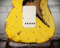Fender '59 Super Heavy Relic Stratocaster HSS Graffiti Yellow Black Competition Stripe #R144528